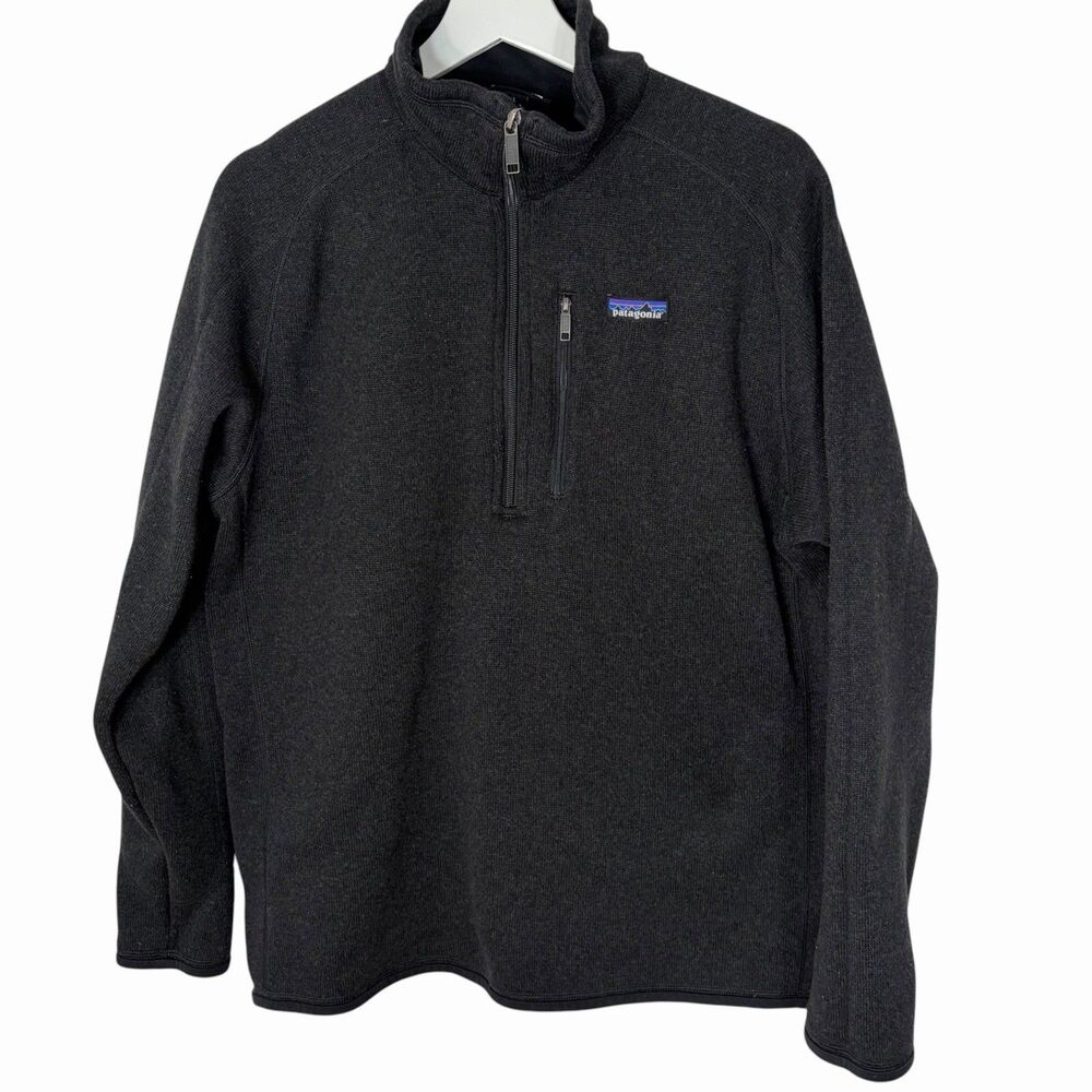 Patagonia Mens Better Sweater 1/4 Zip Fleece Pullover Black 25522 Large